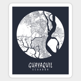 Guayaquil, Ecuador City Map - Full Moon Magnet